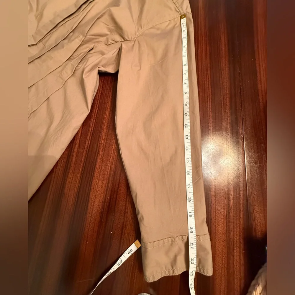 Pilcro Pintuck Mini Shirt Dress Pleated Tan Women's 1X Anthropologie Plus NWOT - Picture 14 of 16